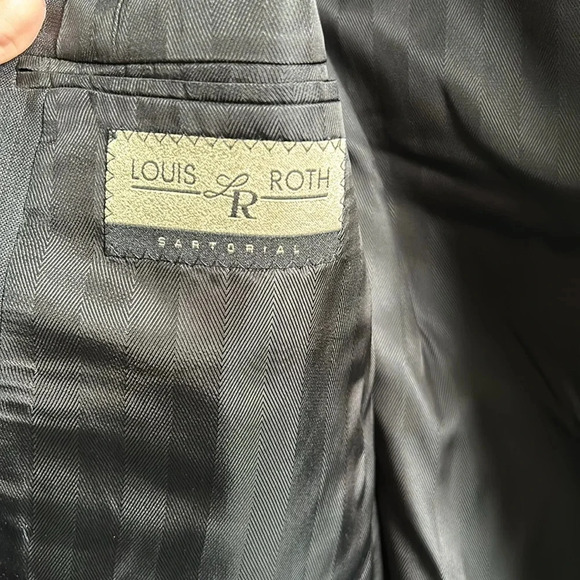 Men's Louis Roth Suit Jacket | 42L Suit Jacket | 42L | Dark Gray Suit Jacket - Picture 6 of 10